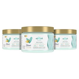 Dove Body Love Body Polish Exfoliate Away 3 Count para Pieles Rough, Bumpy con AHAs para Piel Sedosa y Suave 12 oz