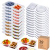 Youghuen 20 Sets, snack containers,Thickened Reusable Leak-proof Snack Container with