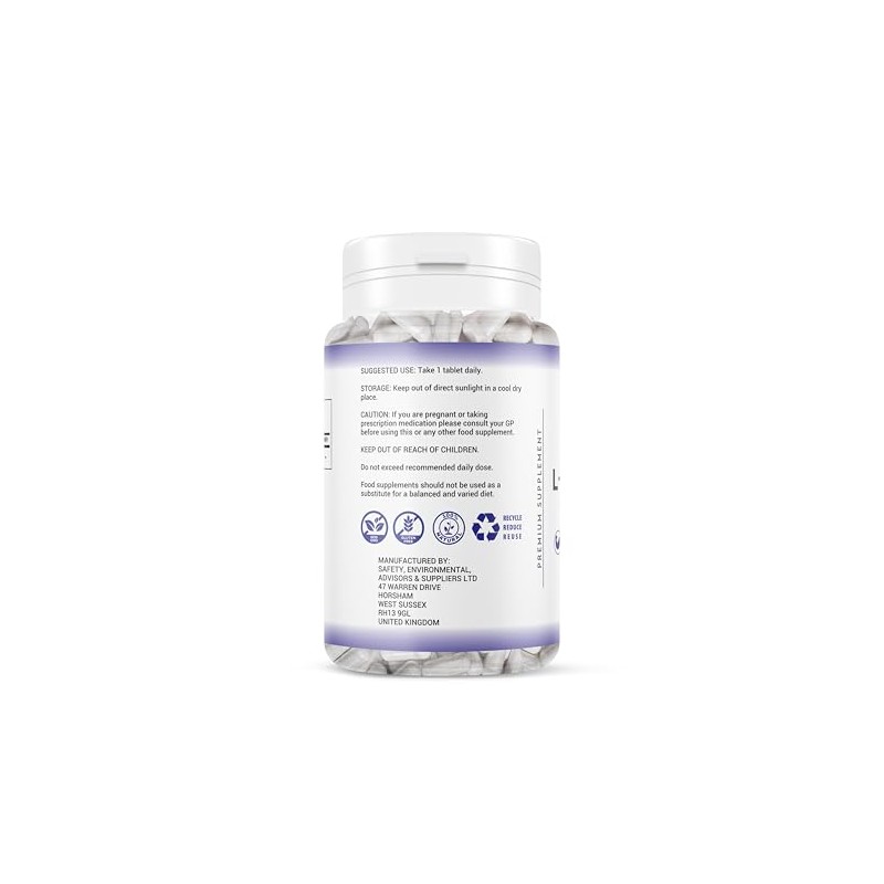 L-Taurine 1000mg Vegan Tablets - 6 Months Supply - Vegan