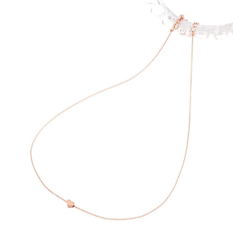 Metal Heart 1 Row Necklace Gold (N3261 – G)