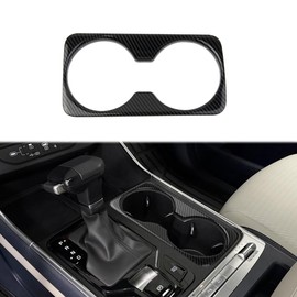 Korlot Carbon Fiber Style Center Console Front Cup Holder Panel Cover Trim Accessories for 2025-2026 KIA Carnival