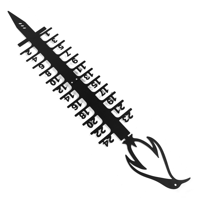 24 Inch Snow Gauge Outdoor Iron Art Decorative Snowfall Measuring