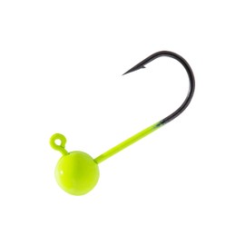Temorah Fly Tying Jig Heads (Fluorescent Chartreuse, 1/8 OZ 50PCS)
