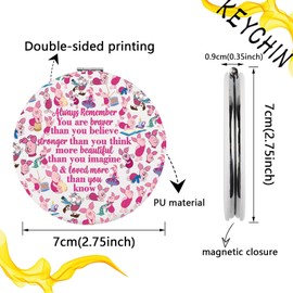 KEYCHIN Espejo de bolsillo con lechón para fanáticos de lechones Regalos You are Braver Stronger Smarter Than You Think Piglet Espejo compacto para mujeres y niñas (Piglet-blanco)