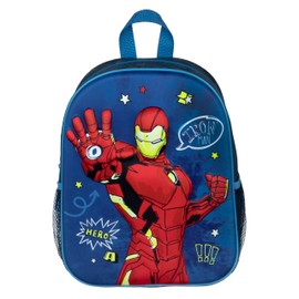 Undercover - Avengers 3D Backpack - High Quality Children's Backpack with Avengers Motif - Adjustable Shoulder Straps - Spacious Main Compartment - With Side Mesh Pockets - From 4 Years, blue