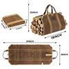 BHD Firewood Fireplace Carrier Logs Tote Holder 20 oz Waxed