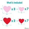 Stickerscape Pink and red Heart Window Stickers | Valentines Day