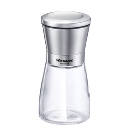 Westmark Spice Mill with Ceramic Grinder, Glass/Ceramic/Stainless Steel, Stainless Steel, Transparent/Silver/Black, 63342260, Pack of 1