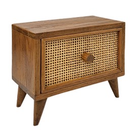 GWYNTH Mini Wood Desk Organizer, Small Desktop Storage Box, Multifunctional Small Teak Wood Tabletop Drawer for Office Supplies, Coffee Pod Holder, Jewelry Accessories, Home Decor