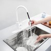 Peppermint Kitchen Sink Faucet Pull Down Matte White Kitchen Faucets