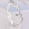 Jude Jewelers Platinum Platd Silver Braided Knot Eternity Wedding Band