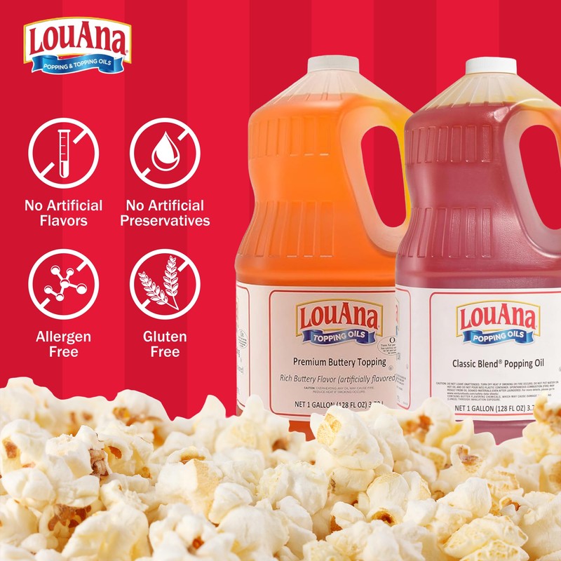 Ventura Foods LouAna Premium Buttery Topping Oil with Rich Buttery