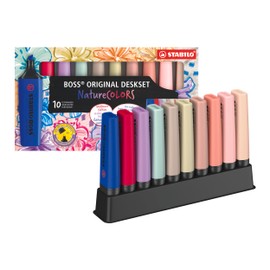 STABILO - Resaltador - BOSS ORIGINAL NatureCOLORS Wildflower - Set de escritorio de 10