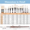 Falling in Art Natural Bristle Professional Paintbrush Set, 15PCS Long