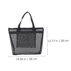 Vaguelly Travel Toiletry Bag Durable Mesh Shower Organizer for Beach Spa Gym and Outdoor Use Lightweight and Space Saving Design for Black