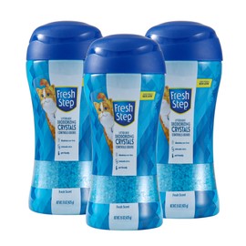 Fresh Step Cat Litter Crystals | Cat Litter Box Deodorizer Product for All Cats | Combats Cat Odors and Neutralizes Smells | Fresh Scent, Value Size 70 oz, 4.6X Larger Container (3 Count)