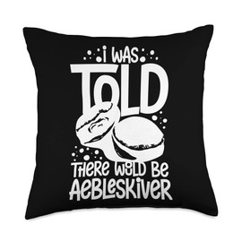 Aebleskiver Pancake Pan Recipe Mix Maker Danish Throw Pillow