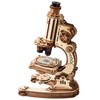 ROKR Wooden 3D Puzzle Building Kit, Real Optical Microscope with