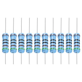 YOKIVE 30 PCS Metal Film Resistors, 510 Ohm Resistor with 2W 1% Tolerance, Lead, Good for DIY Electronic Projects (5 Color Bands, 15.5+/-1mm)