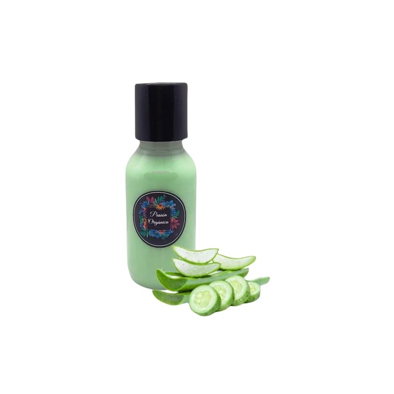 Leche de Pepino y Aloe post depilatoria calmante desmaquillante hidratante