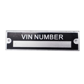 cwZhen Trailer VIN ID Plate Data TAG Blank Model Identification VIN Serial Number, Model, Date of MFG and GVWR, Tailgating id Plate for Cargo Carriers Trucks Boats (Specification3:2PCS), 95mm x 25mm