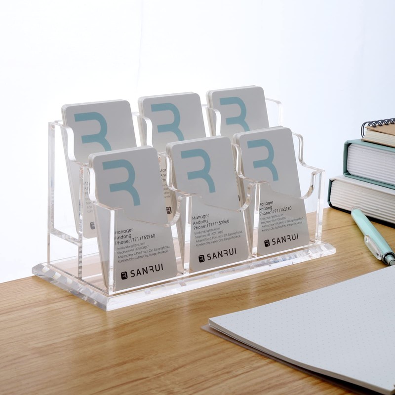 SANRUI Acrylic Business Card Stand Business Card Holder Card Case