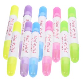PACKOVE 10 pcs Nail Polish Remover Pens Nail Edges Corrector for Manicure Refillable at Home and Salon