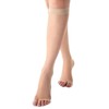 Himemaru Below Knee Open Toe Stockings Beige Open Toe Stockings