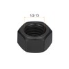 sourcing map 1/2-13 Hex Nuts, Carbon Steel Grade 8.8 Black