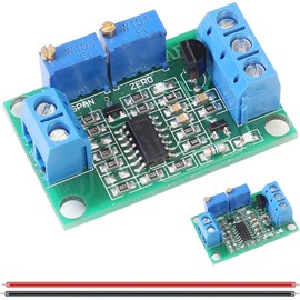 DAOKAI 2Pcs Voltage to Current Module 0-5V to 4-20mA Converter Module Non-Isolated Type Current Transmitter Signal Converter Board with 24AWG Cable