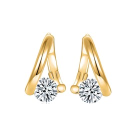 Halolux Lymphvity Germanium Earrings for Women Halolux Lymphatic Germanium Earrings Atheniz Lymphatic Earrings Dainty CZ Zircon Acupressure Earrings Lymphatic Drainage Earrings (Gold)