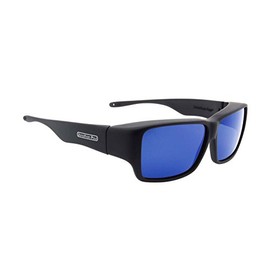 Jonathan Paul Fitovers Oogee Large Matte Black Polarized Blue Mirror Sunglasses