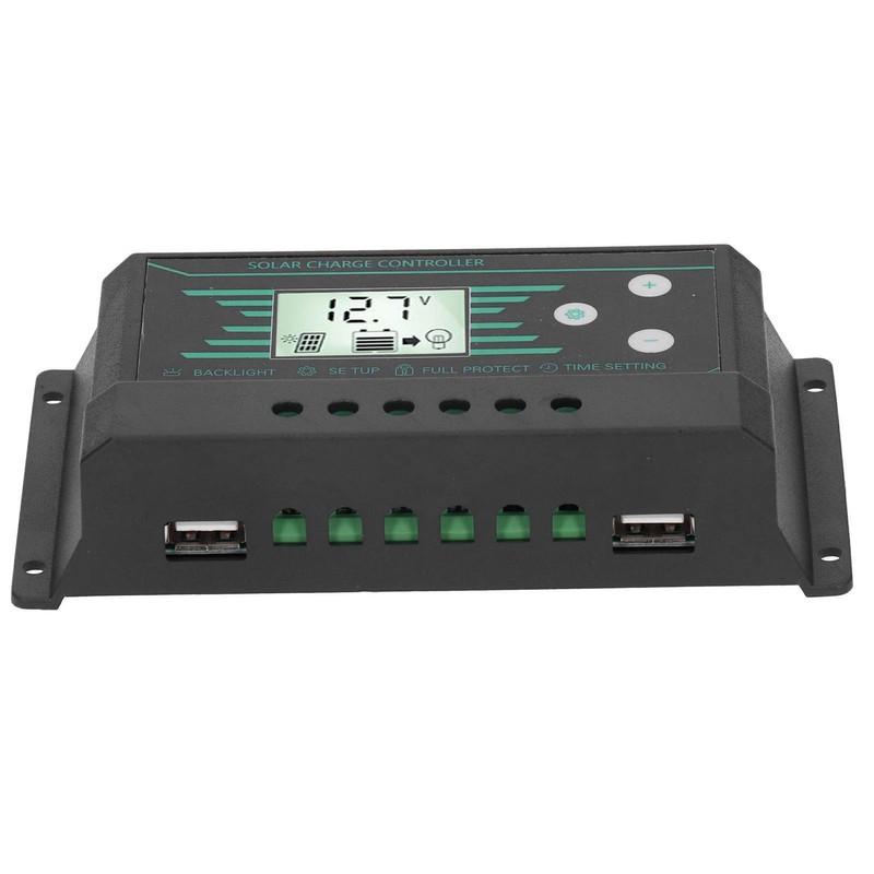 Solar Panel Regulator Charge Controller PWM Dual USB LCD Display