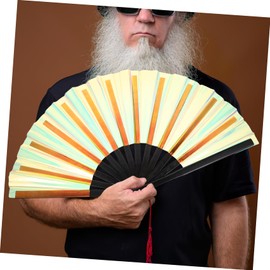 LABRIMP Chinese Style Folding Hand Fan Reusable Handheld Fan for Dancing Stage Performance and Party Decoration Lightweight and Sturdy Design for Weddings and Events