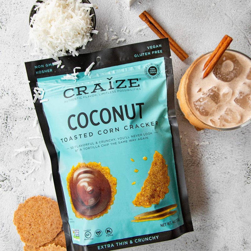 Craize Coconut Crisps | Gluten Free, Vegan, Kosher, Toasted Corn