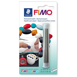 FIMO Bead Piercing Pins, Silver