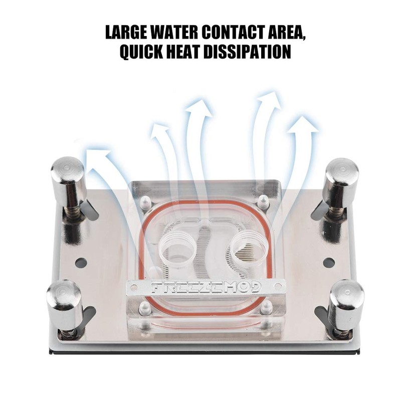 Tangxi Computer CPU Water Cooling Block Red Copper + PMMA