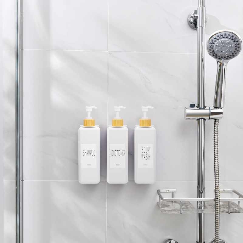 VITVITI Shampoo and Conditioner Dispenser, 17OZ Refillable Shower Soap Dispenser