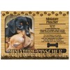 Miniature Pinscher Engraved Wood Picture Frame Magnet