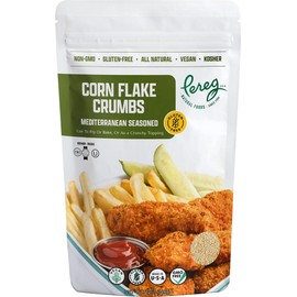 Pereg Seasoned Gluten Free Cornflake Crumbs, 12 oz | Crispy Breadcrumbs for Coating & Stuffing | Coat Shnitzel, Burgers, Vegetables | Kosher | Resealable Bag
