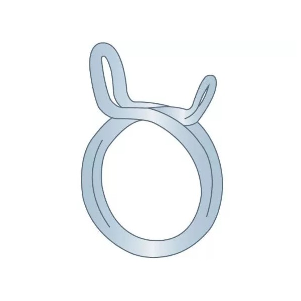 Rotor Clip Hose Clamp 3/4" Double Wire Zinc Clear (35
