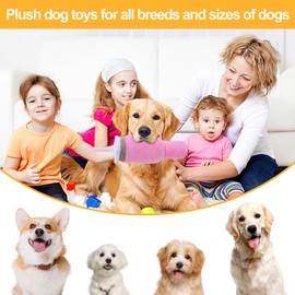 Ahorasky Cute Squeaky Dog Toys Cup - Soft Tumbler Funny Dog Toys with Handle for Aggressive Chewers, Safety Design Dog Toys for Small/Medium/Large Dog (Pink)