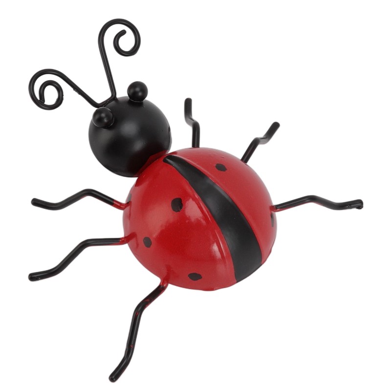 4Pcs Ladybug Wall Decoration Iron Ladybug with Black Spots Ladybug