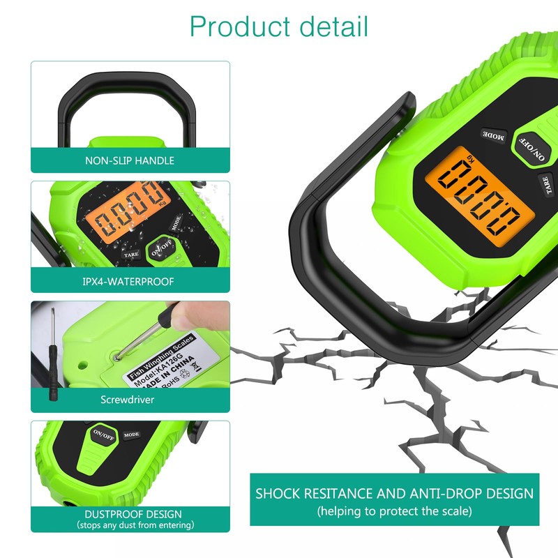ORIA Fish Scale Digital, Fishing Scale with Ruler and Fish
