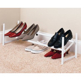 ClosetMaid 8111 Stack and Expand Shoe Rack, White