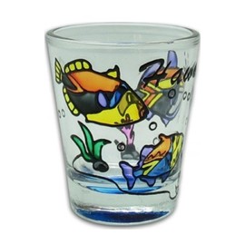 Hand Painted Humuhumu Shot Glass
