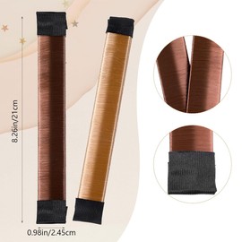 GHPKOTW 3 Pack Flechthilfe Haare Mädchen Und Damen, Haarstrickwerkzeug Zubehör DIY-Haarstyling für Lange und Kurze Haare,Braun Donut Hair Bun Maker für Kinder Dutt Haar