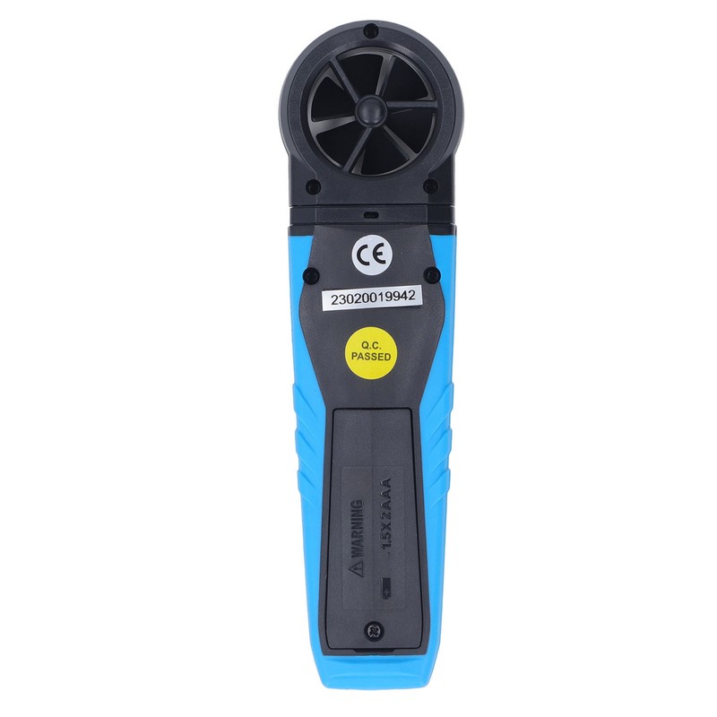 Handheld Anemometer 180° Fan Rotation LCD Digital Display Temperature Humidity