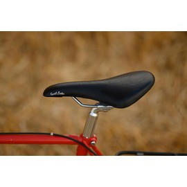 Gusti Anton P. Genuine Leather Bicycle Saddle Leather Saddle Sport Soft Saddle Bicycle Road Bike Black