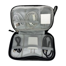 Augbunny Travel Cable Accessories Bag Double Layers Electronics Organizer Storage Bag for Cable, Cord, Charger, Phone, Earphone 2-PACK